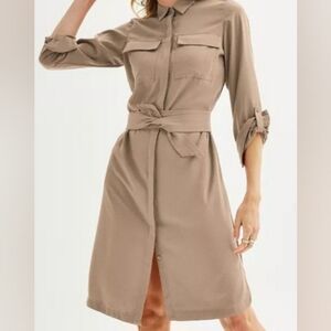 Nine West Utility Midi Shift Dress  Sz-L